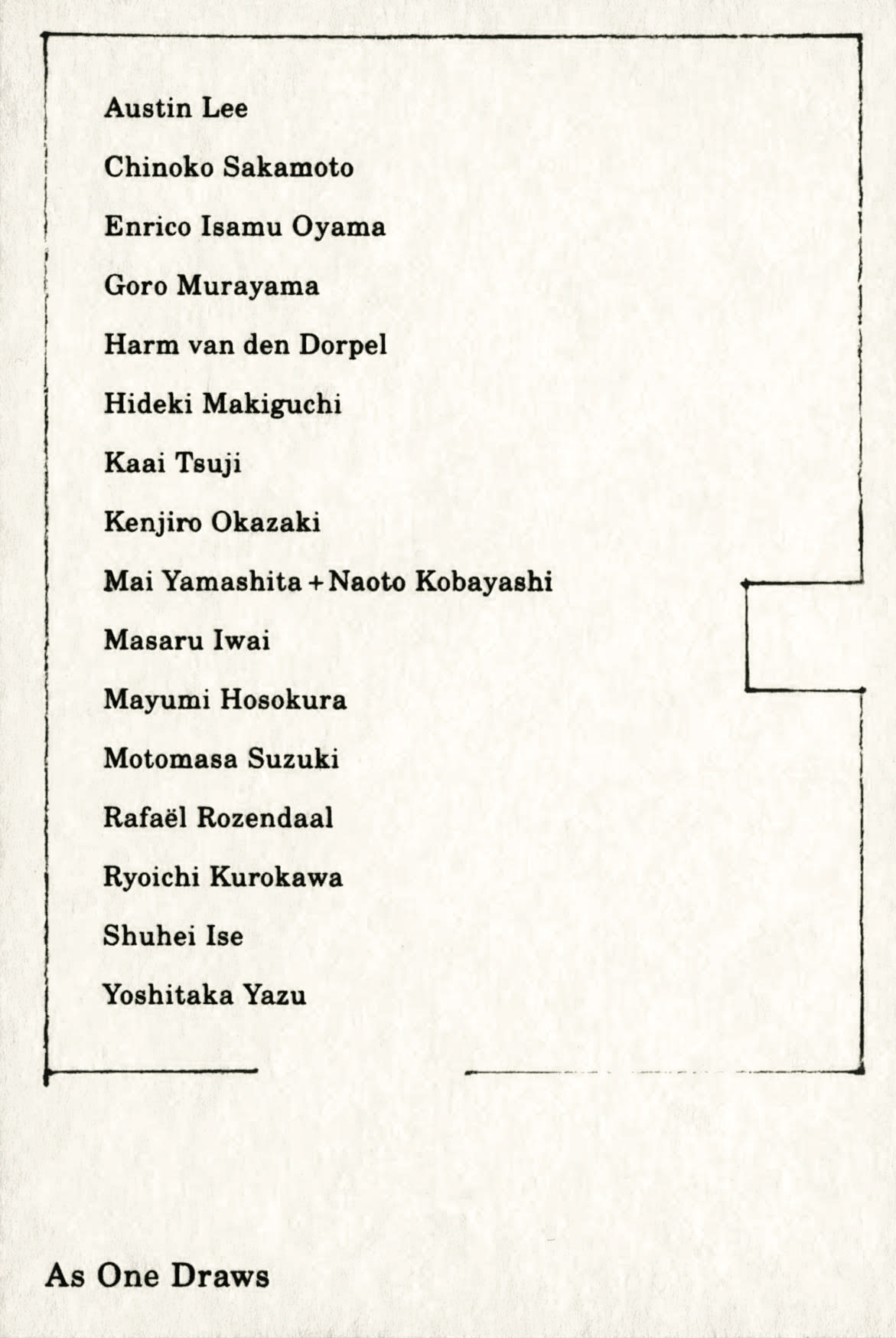 As One Draws｜TSCA 20th Anniversary Group Exhibition @ Takuro Someya Contemporary Art