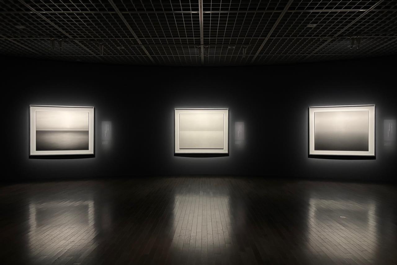 Hiroshi Sugimoto (From left to right), Boden Sea, Uttwil (1993), Lake Superior, Cascade River (1995), Ligurian Sea, Saviore (1993) © Hiroshi Sugimoto / Courtesy of Gallery Koyanagi