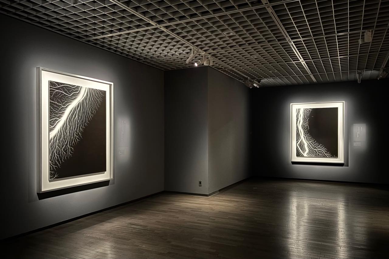 Hiroshi Sugimoto (From left to right), Lightning Fields 128 (2009), Lightning Fields 227 (2009) © Hiroshi Sugimoto / Courtesy of Gallery Koyanagi