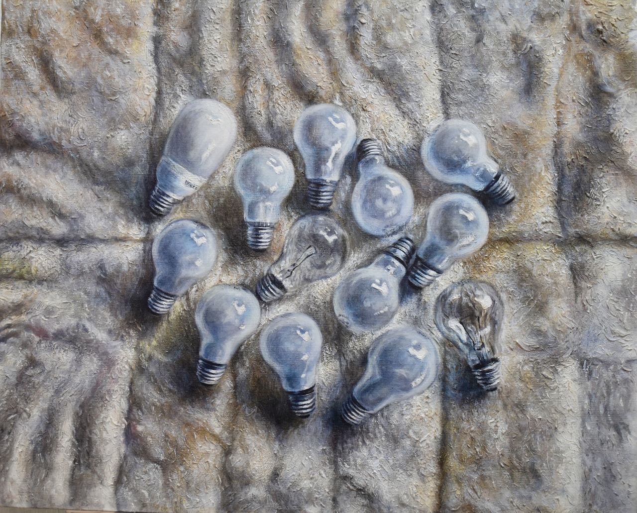 佐々木健《Bulbs》53×45cm、oil on canvas、2020年 ©佐々木健