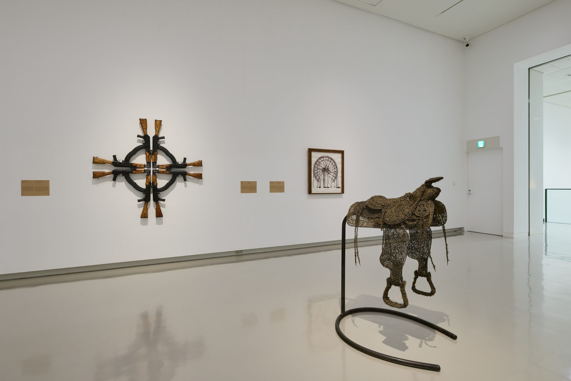(left) Mel Chin, Cross for the Unforgiven (2002). Photo: Kenichi Hanada