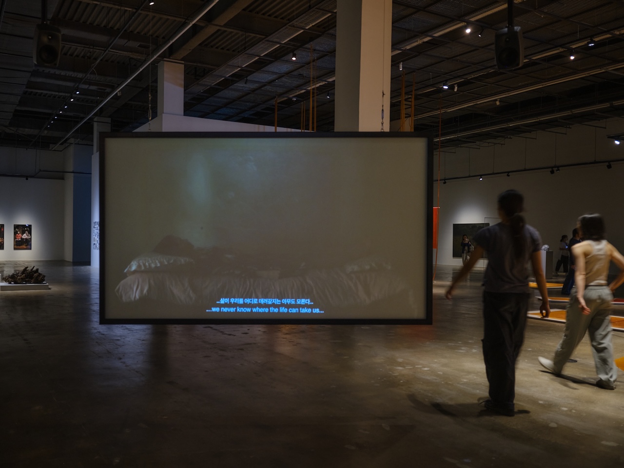 第1展示室のサオダット・イズマイロボの《ズフラ（Zukhra）》（2013）の展示風景　撮影：三嶋一路